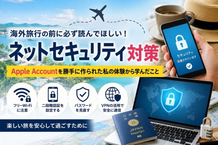 海外旅行中に乗っ取られたら大変…実体験から学んだネットセキュリティ対策