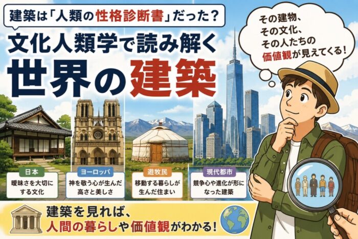 建築は「人類の性格診断書」だった?|文化人類学で読み解く世界の建築