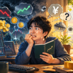 不安神経症 × 投資」という一見矛盾したテーマを、見ただけで理解できる画像